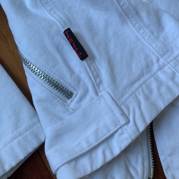 Tripp NYC man White Denim Moto Jacket - Picture 8 of 16